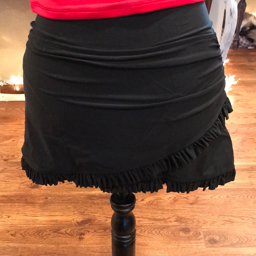 LIME RICKI ruffle wrap SKIRT - Picture 3 of 5